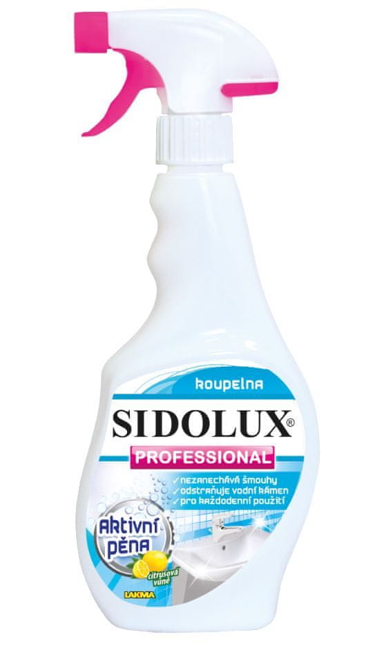 Sidolux PROFESSIONAL čistič kúpeľne s aktívnou penou 500 ml